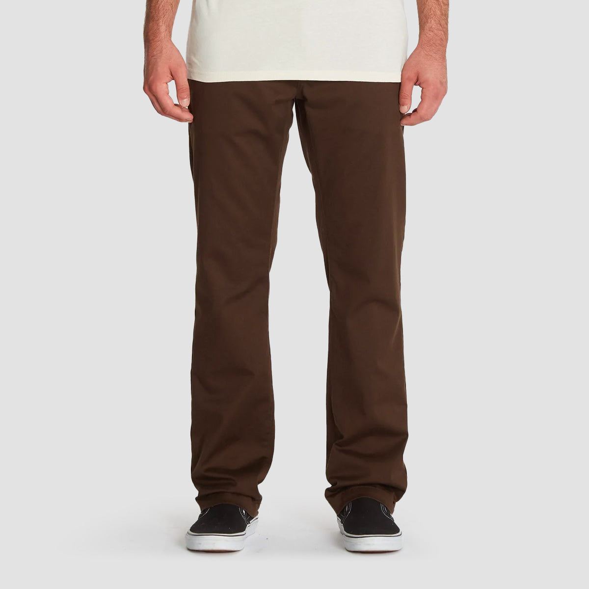 Volcom Frickin Modern Stretch Chino Pants Dark Brown