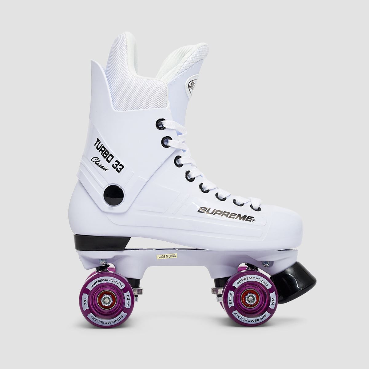 Supreme Turbo 33 Nylon Quad Skates White/Purple