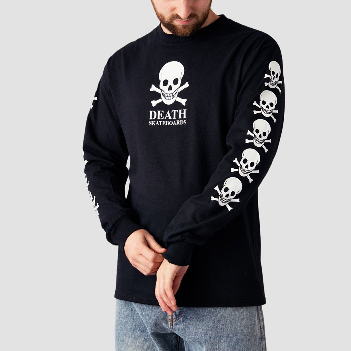 Death OG Skull Longsleeve T-Shirt Black