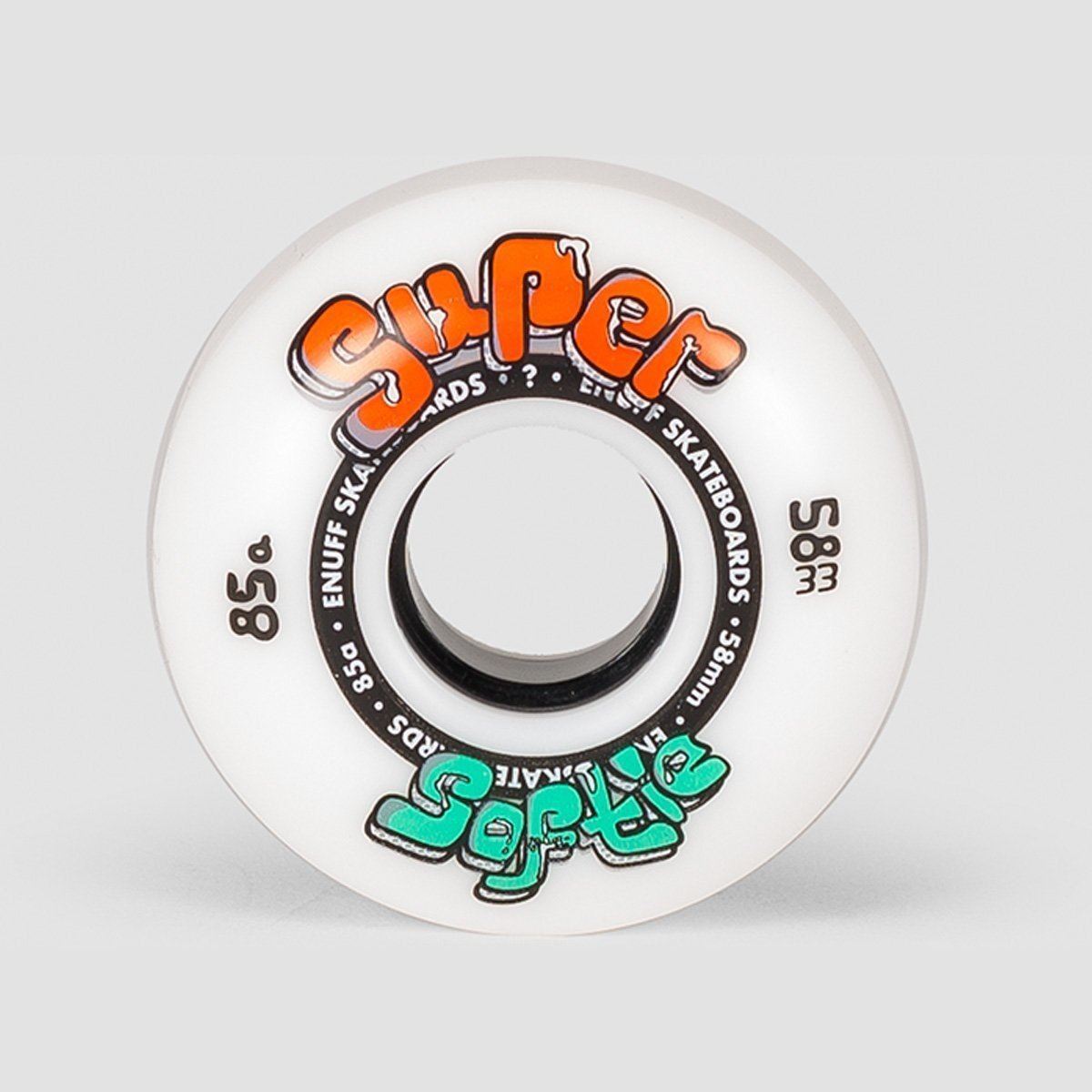 Enuff Super Softie Skateboard Wheels White 58mm