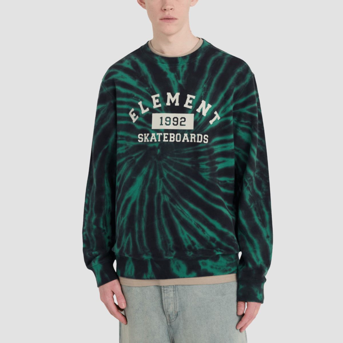Element Home Team Tie Dye Crew Sweatshirt Fir