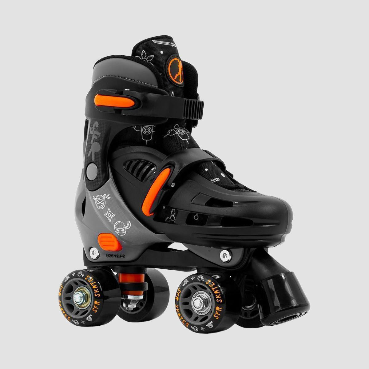 SFR Storm V Adjustable Quad Skates Ninja - Kids