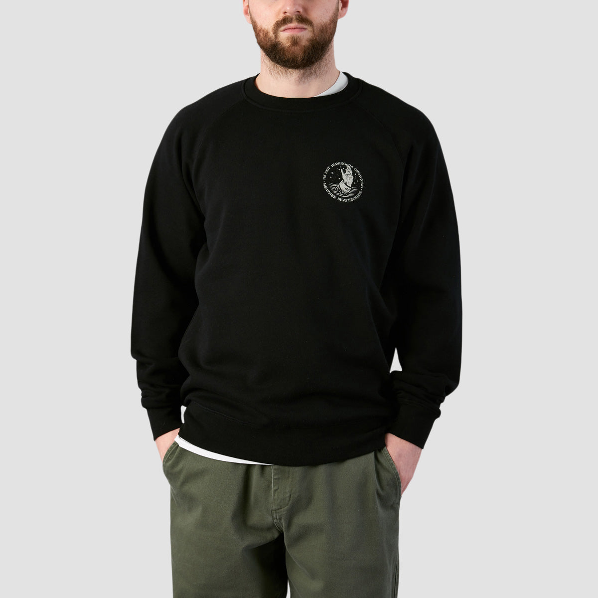 Heathen Drowning Crew Sweatshirt Black