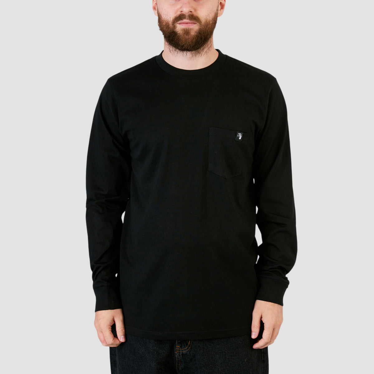 Heathen Microlith Pocket Longsleeve T-Shirt Black