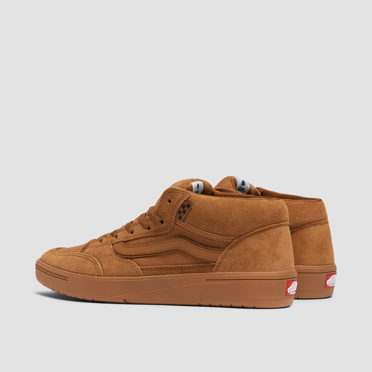 Vans Skate Zahba Mid Top Shoes - Brown/Gum