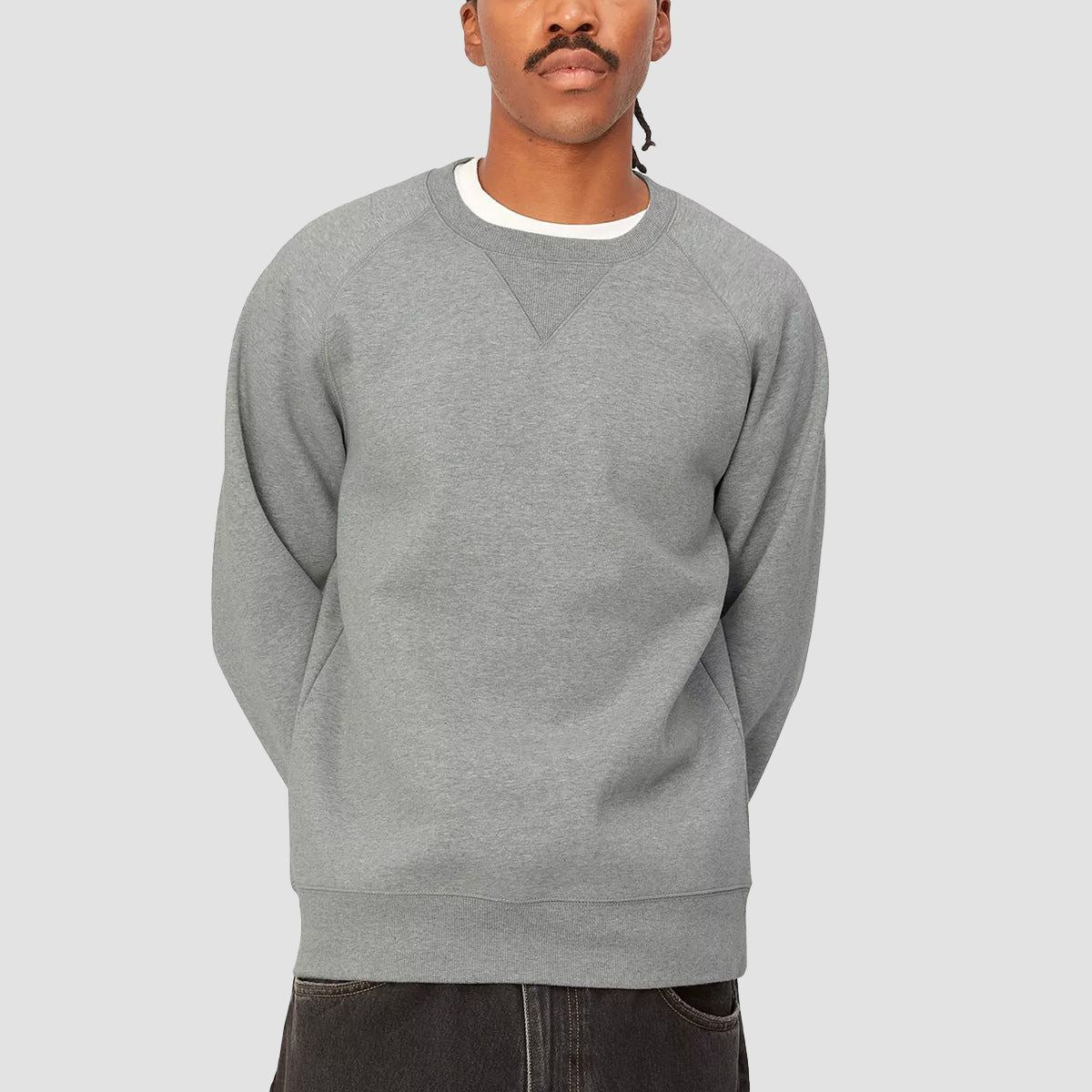 Carhartt WIP Chase Crew Sweatshirt Grey Heather/Gold