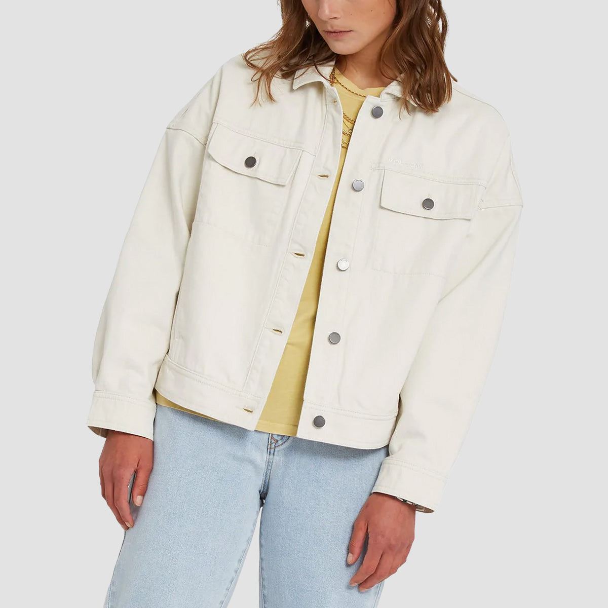 Volcom Deelyght Denim Jacket Cloud - Womens