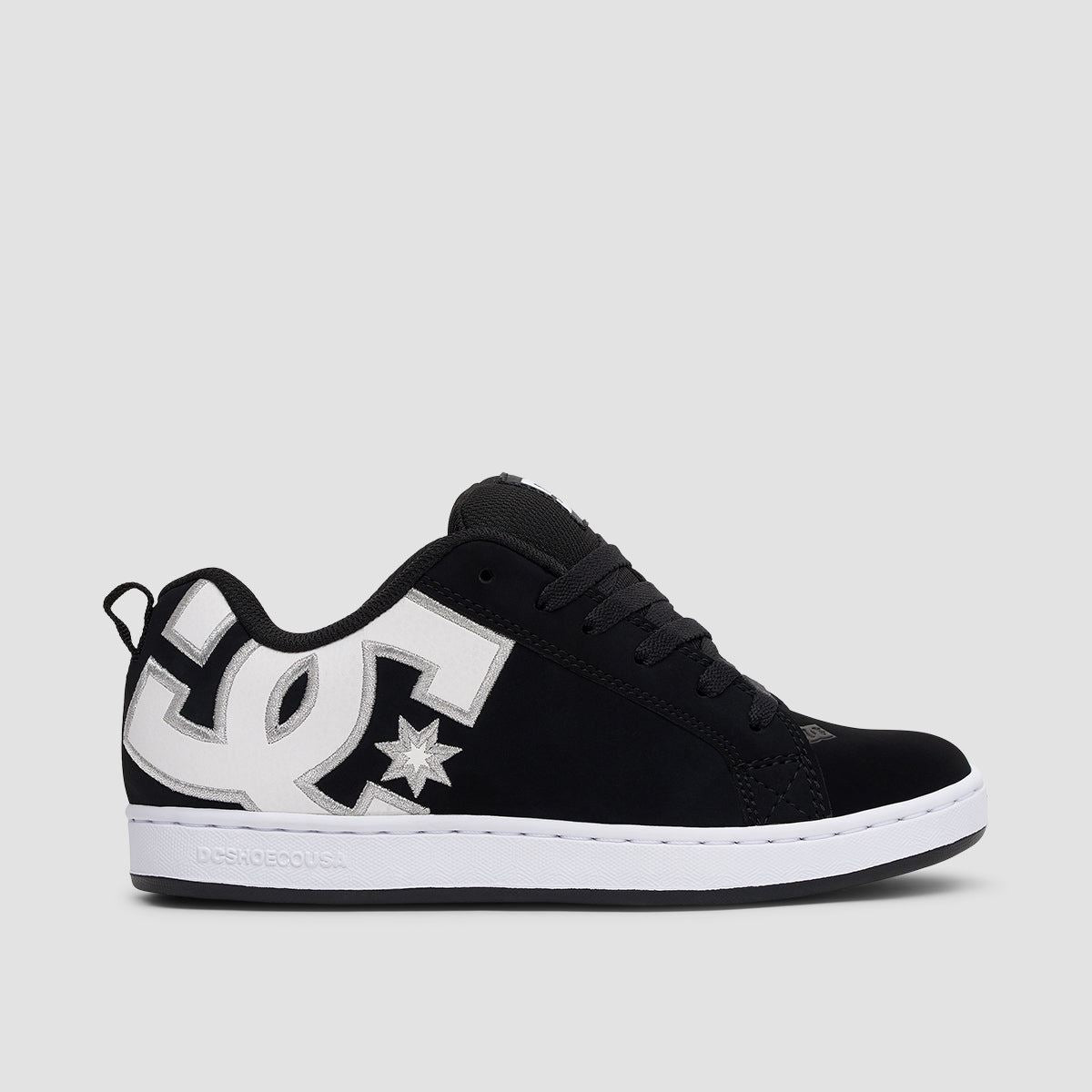 DC Court Graffik Shoes - Black/White Stencil - Womens