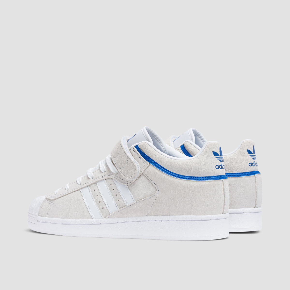 adidas Pro Shell ADV Mid Shoes - Crystal White/Ftwr White/Team Royal Blue