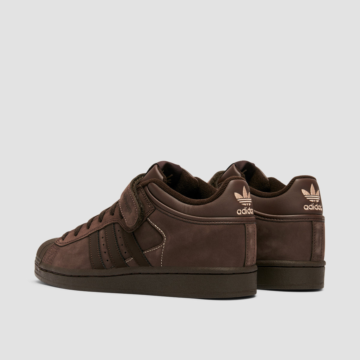 adidas Pro Shell ADV x Niels Bennett Mid Top Shoes - Brown/Dark Brown/Magic Beige