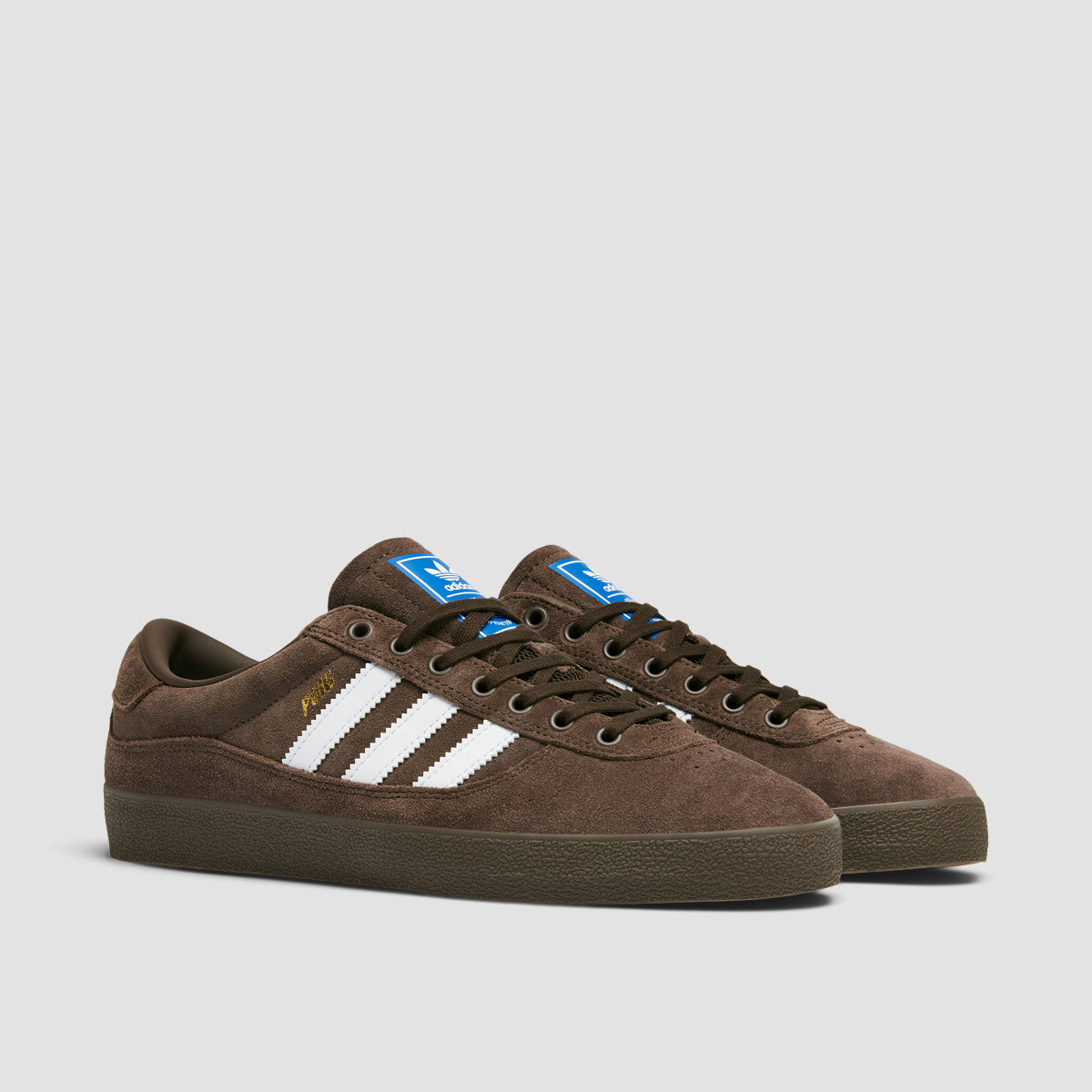 adidas Puig Indoor Shoes - Brown/Ftwr White/Bluebird