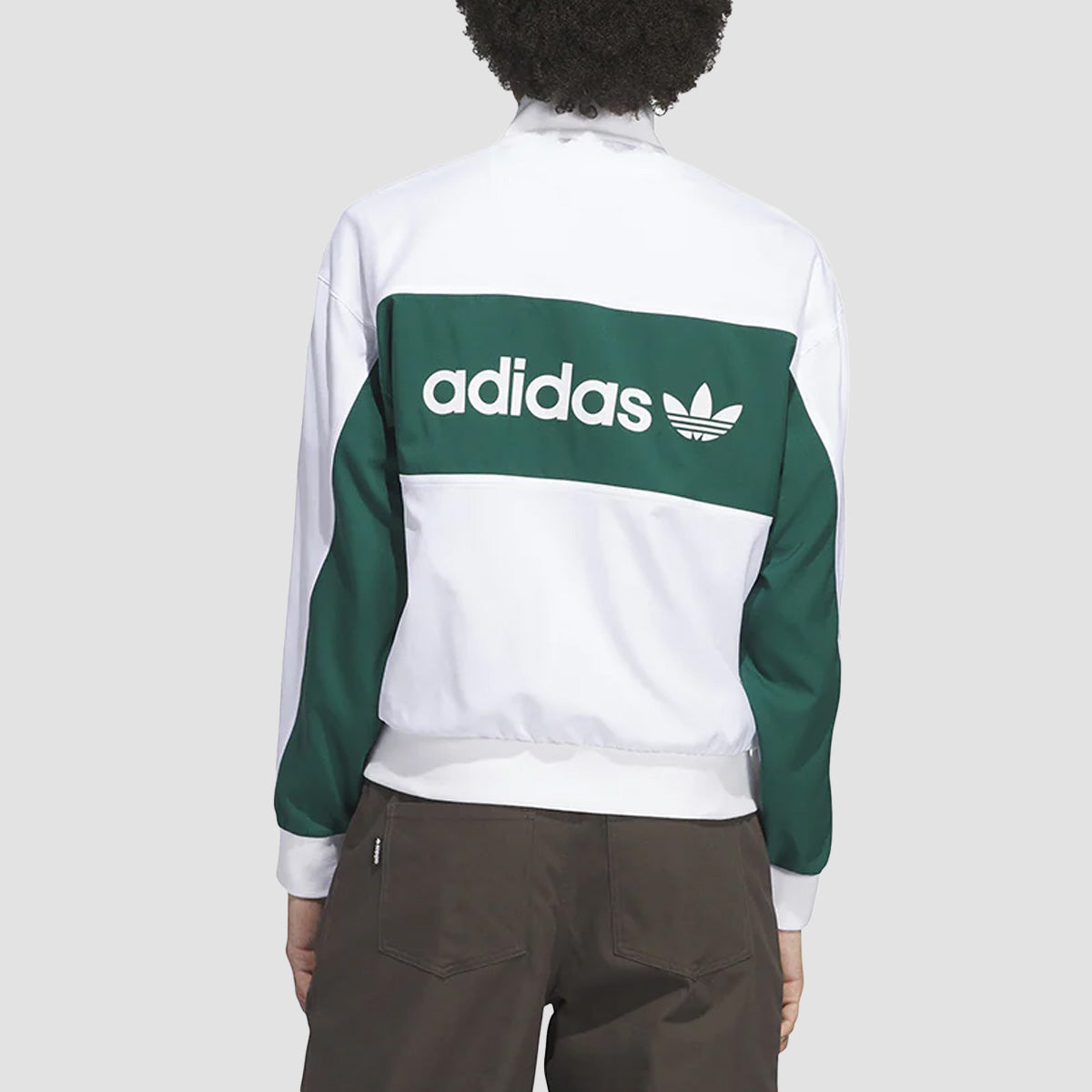 adidas Skate Jacket White/Collegiate Green - Womens