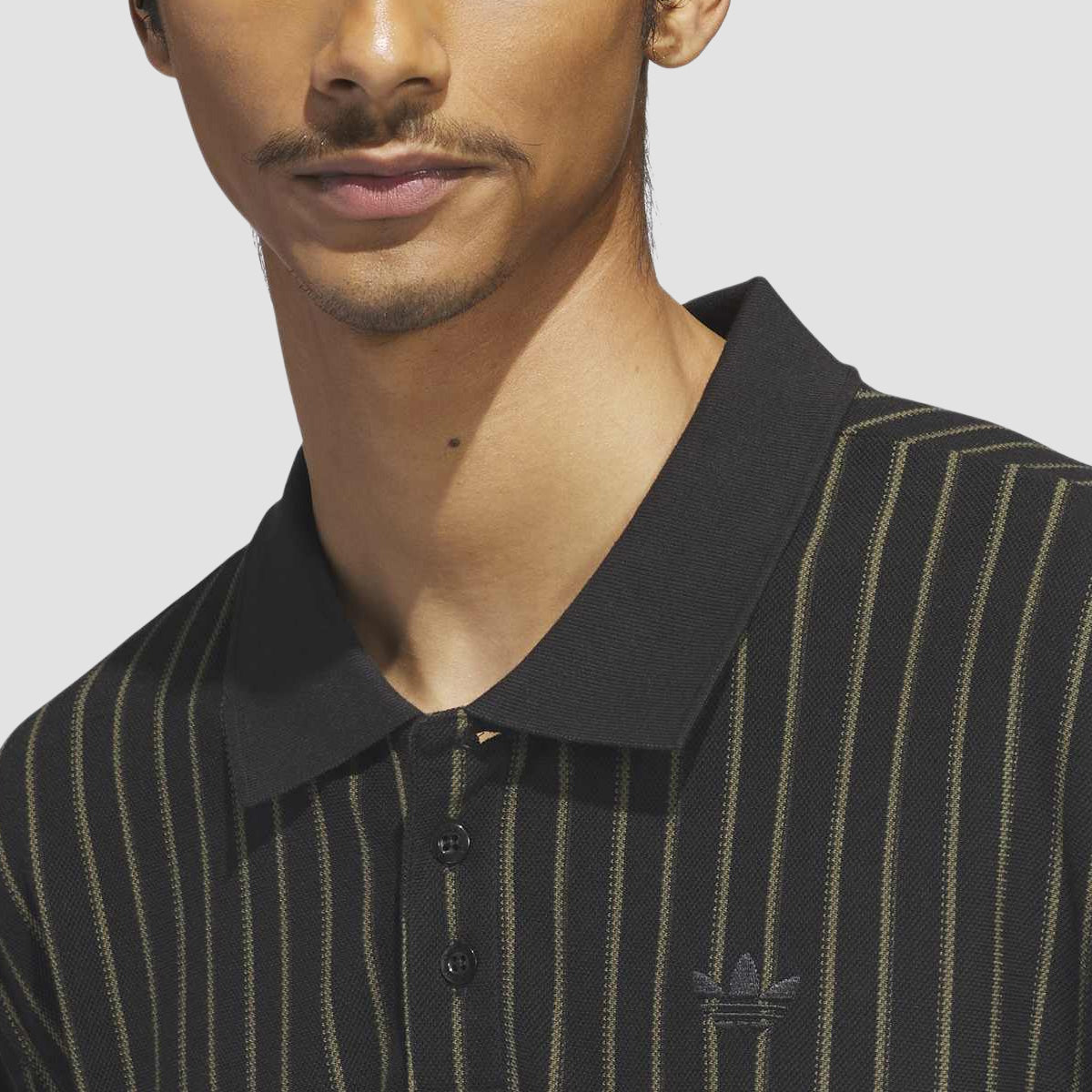 adidas Skateboarding Classic Short Sleeve Polo Shirt Black/Olive Strata