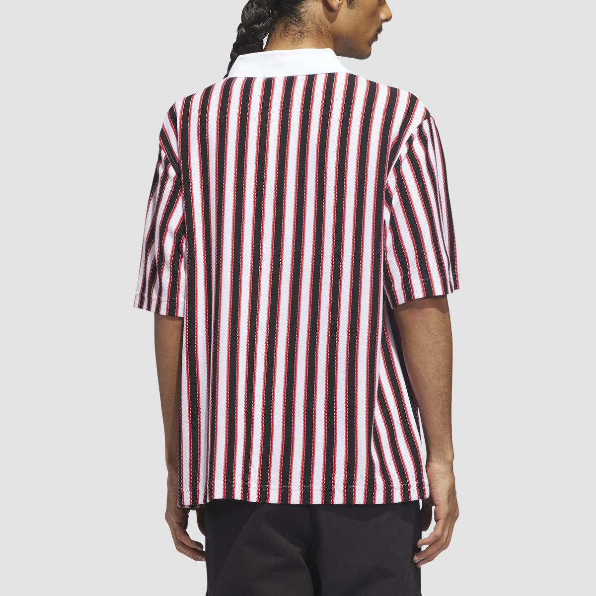 adidas Skateboarding Classic Short Sleeve Polo Shirt White/Black/Maroon