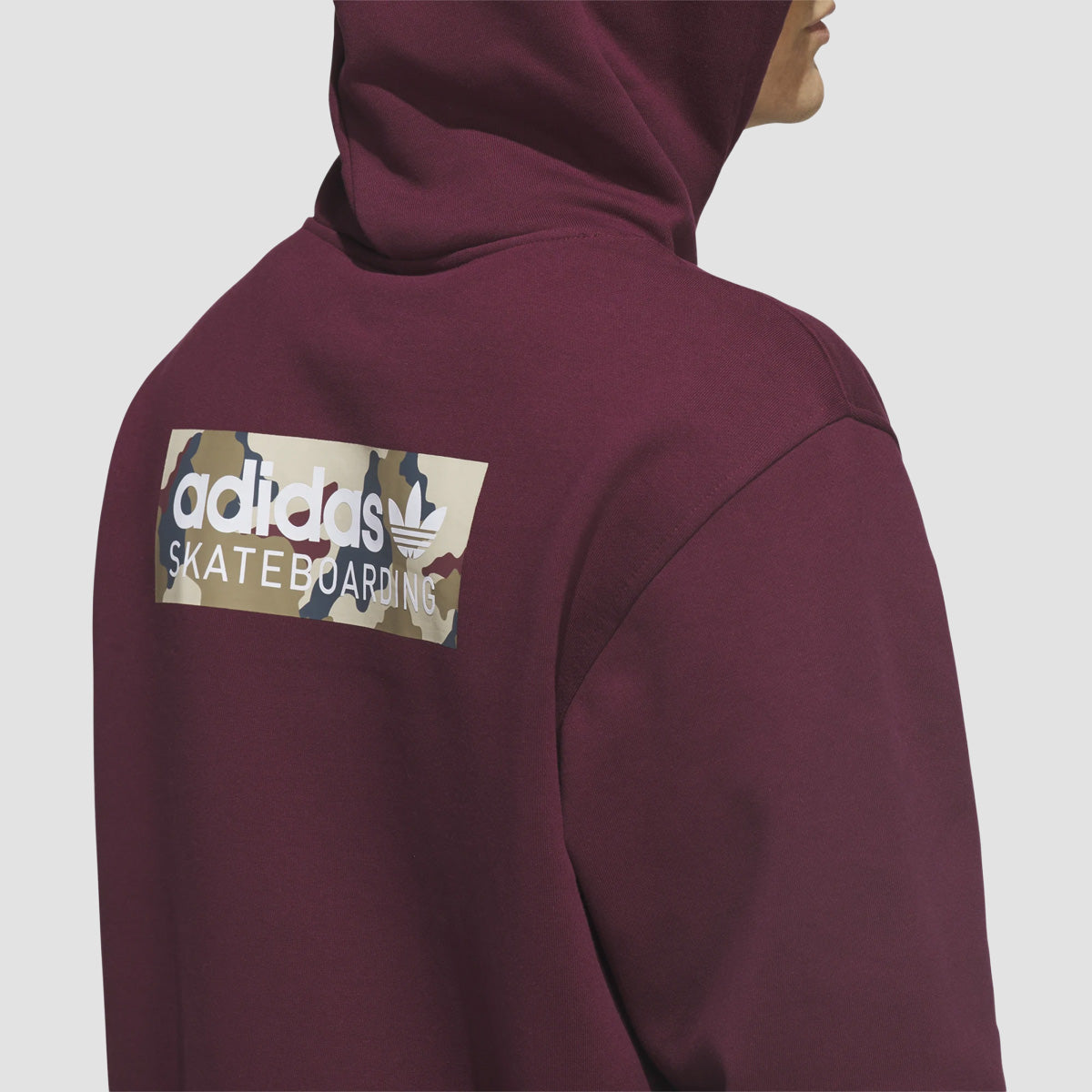 adidas Skateboarding Logo Pullover Hoodie Maroon