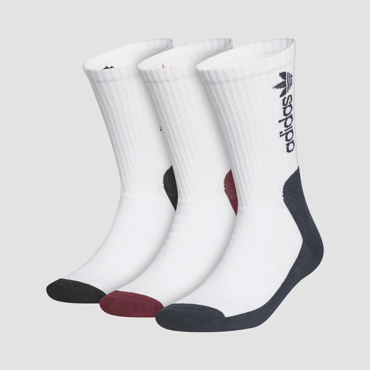 adidas Skateboarding Premium Socks 3 Pack White/Black/White/Aurora Ink
