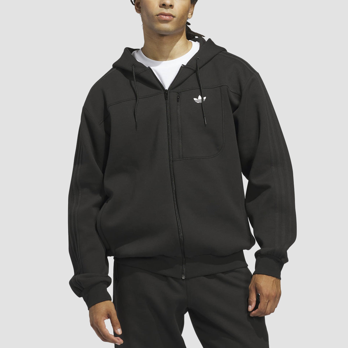 adidas Skateboarding Technical Fleece Jacket (Gender Neutral) Black/White