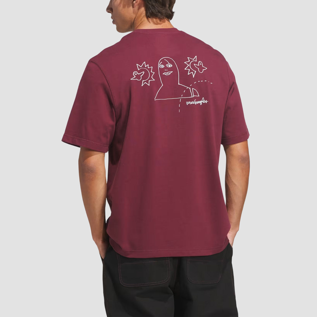 adidas Skateboarding X Mark Gonzales Not Amused T-Shirt Halo Silver/Shadow Red