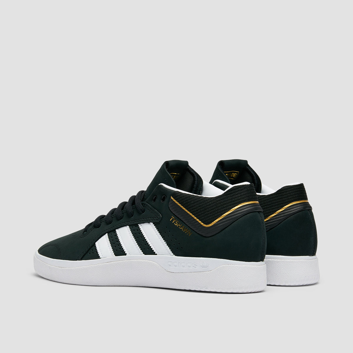 adidas Tyshawn Shoes - Core Black/Ftwr White/Gold Metallic