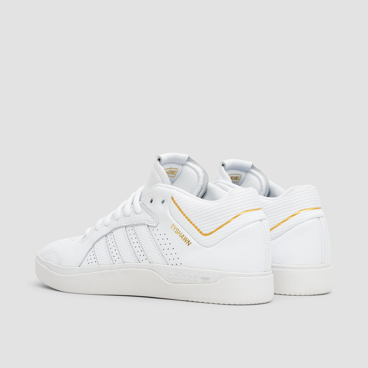 adidas Tyshawn Shoes - Footwear White/Footwear White/Gold Metallic