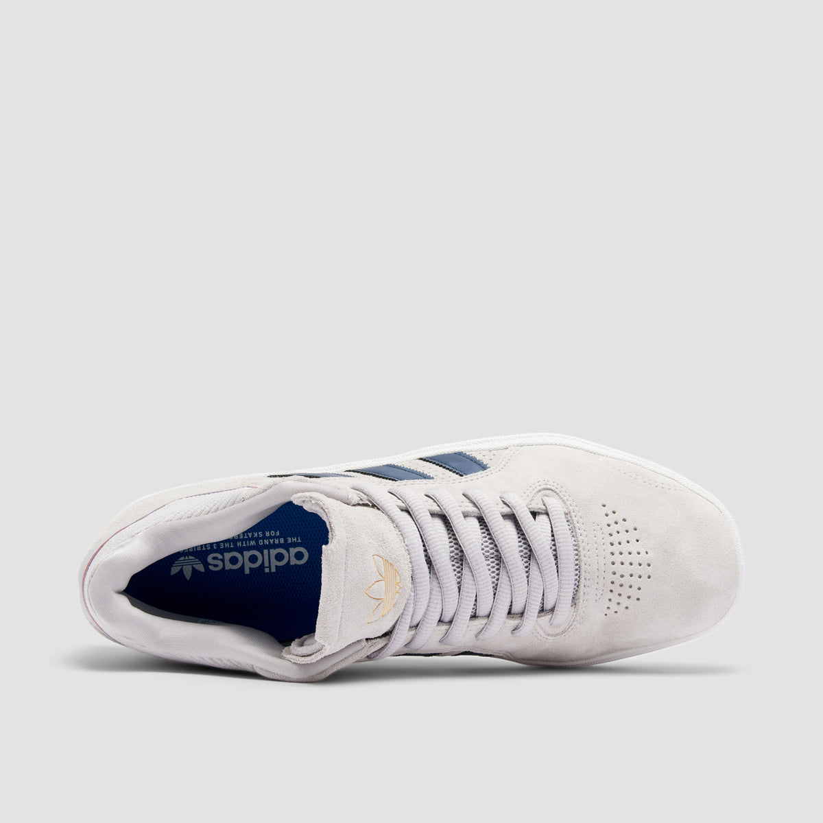 adidas Tyshawn Mid Top Shoes - Grey Two/Collegiate Navy/Gold Met