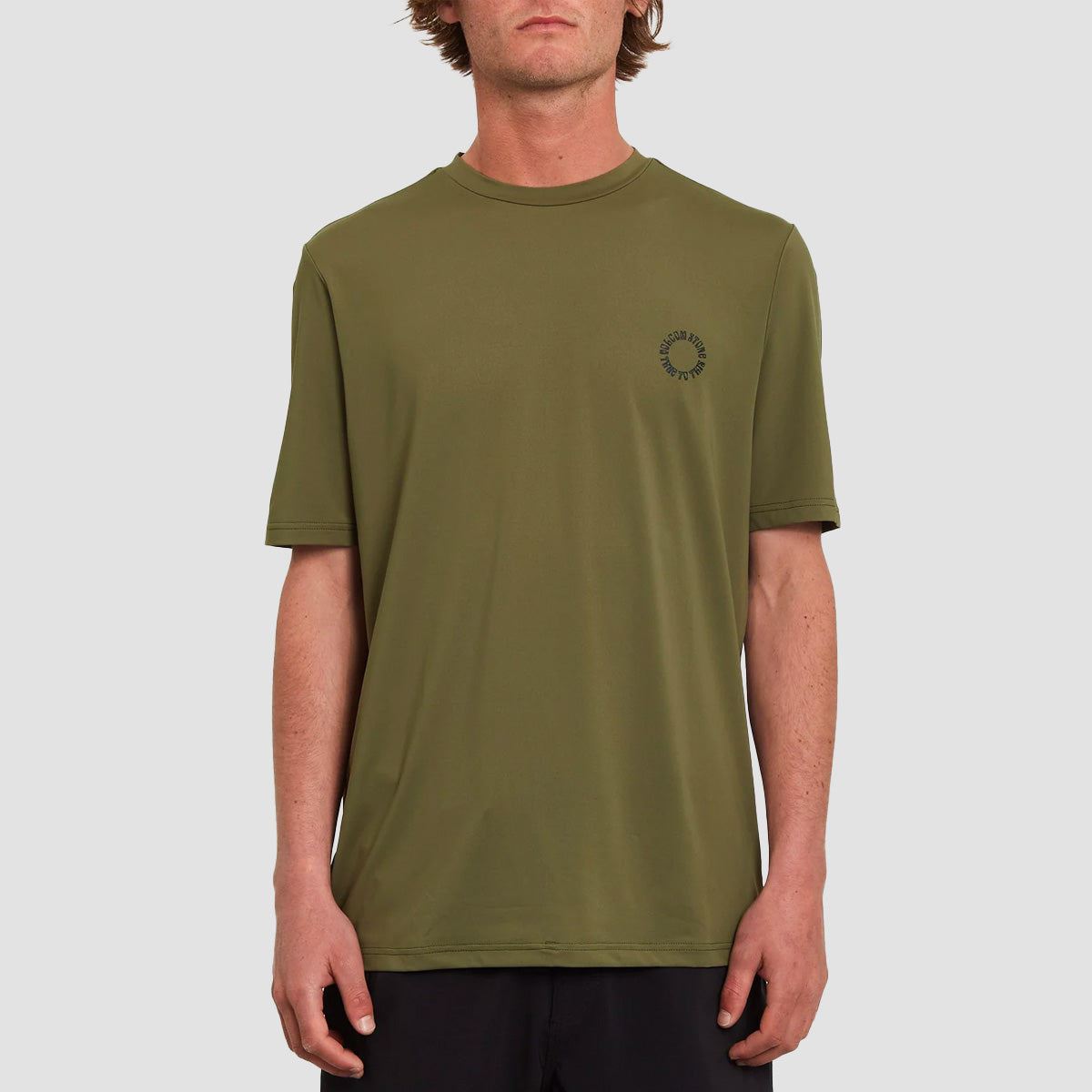 Volcom Faulter Short Sleeve Rashguard Military