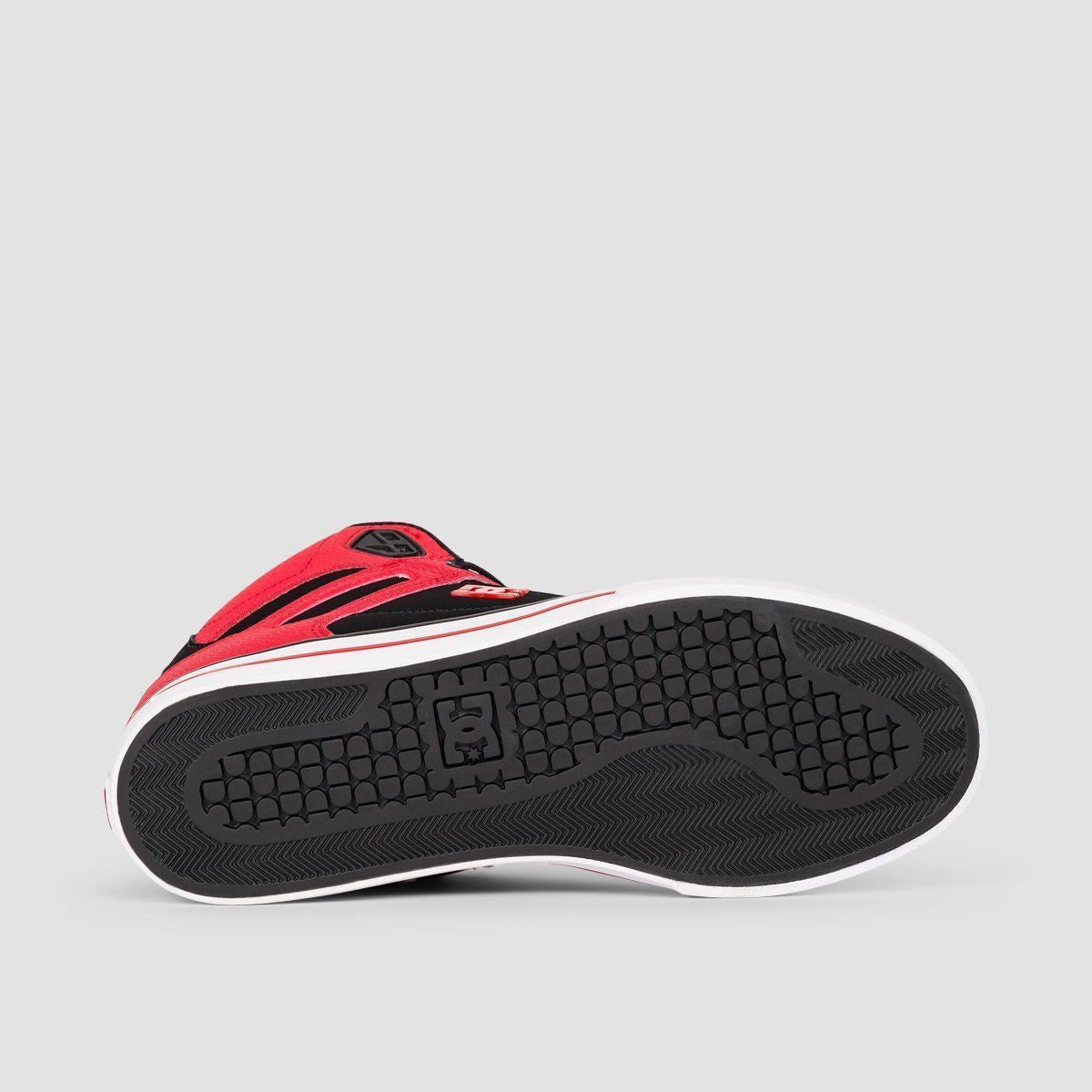 DC Pure High-Top WC Shoes - Fiery Red/White/Black