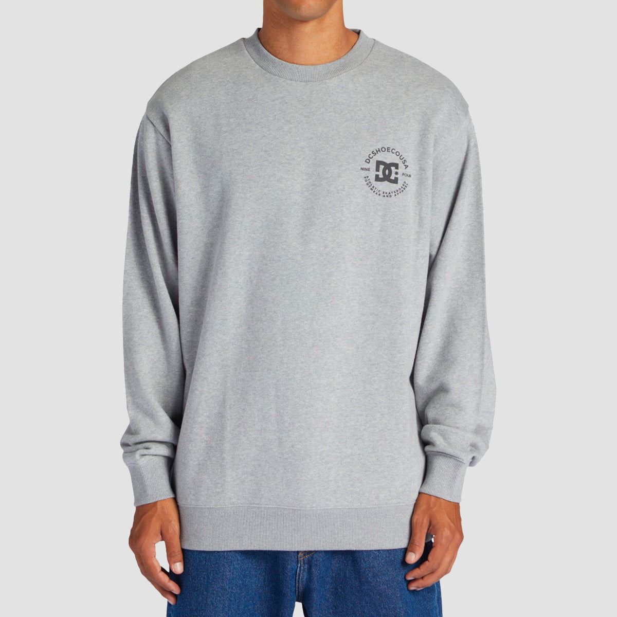 DC Star Pilot FB Crew Sweat Heather Grey