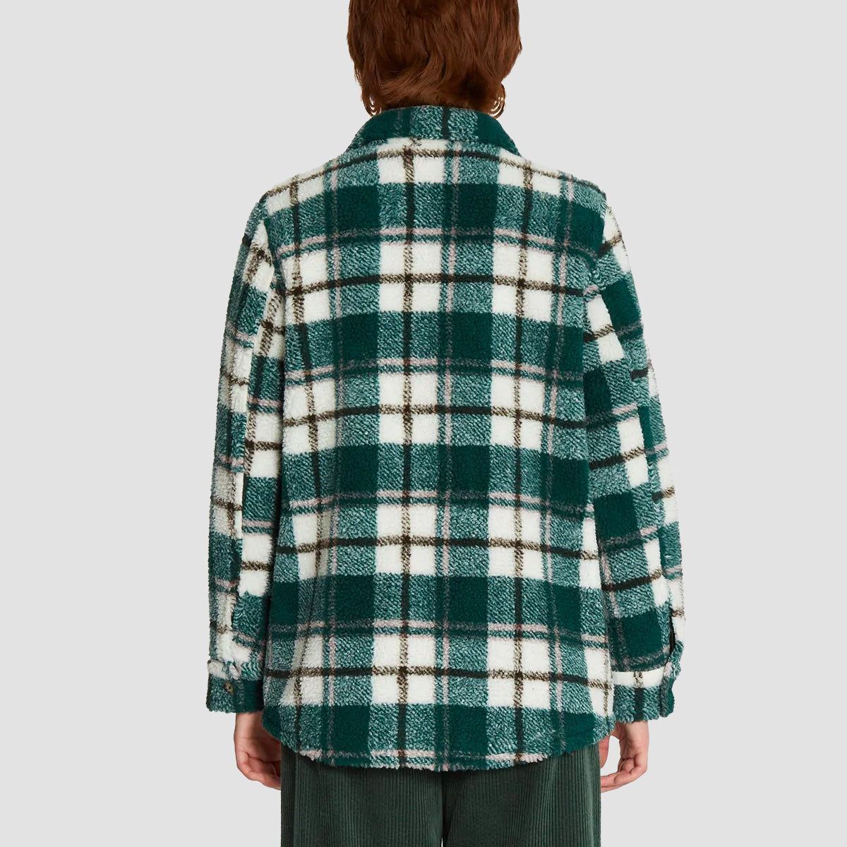 Volcom Silent Dizzorder Sherpa Jacket Dark Pine - Womens