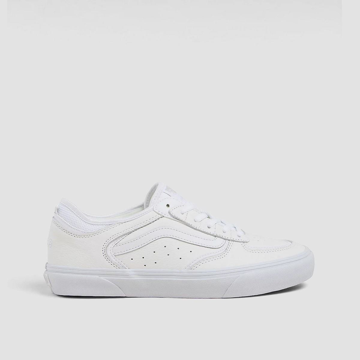 Vans Skate Rowley Shoes - Leather White/White