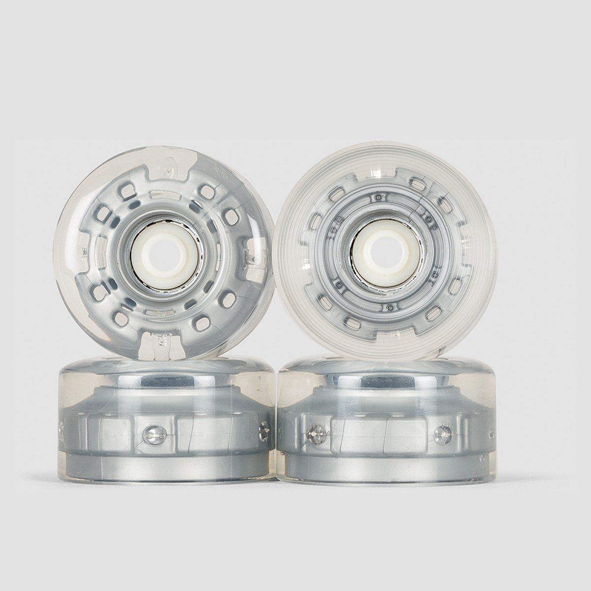 SFR Light Up Quad Wheels x4 Grey 58mm