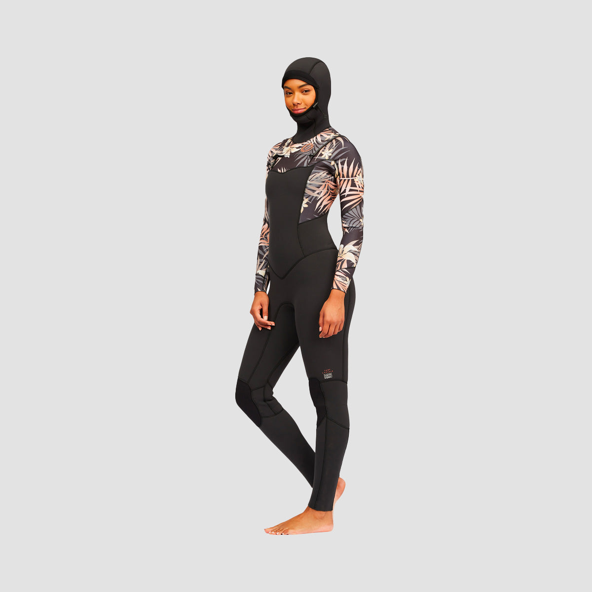 Billabong 4/3 Salty Dayz Chest Zip Hooded Wetsuit Black Pebble - Womens