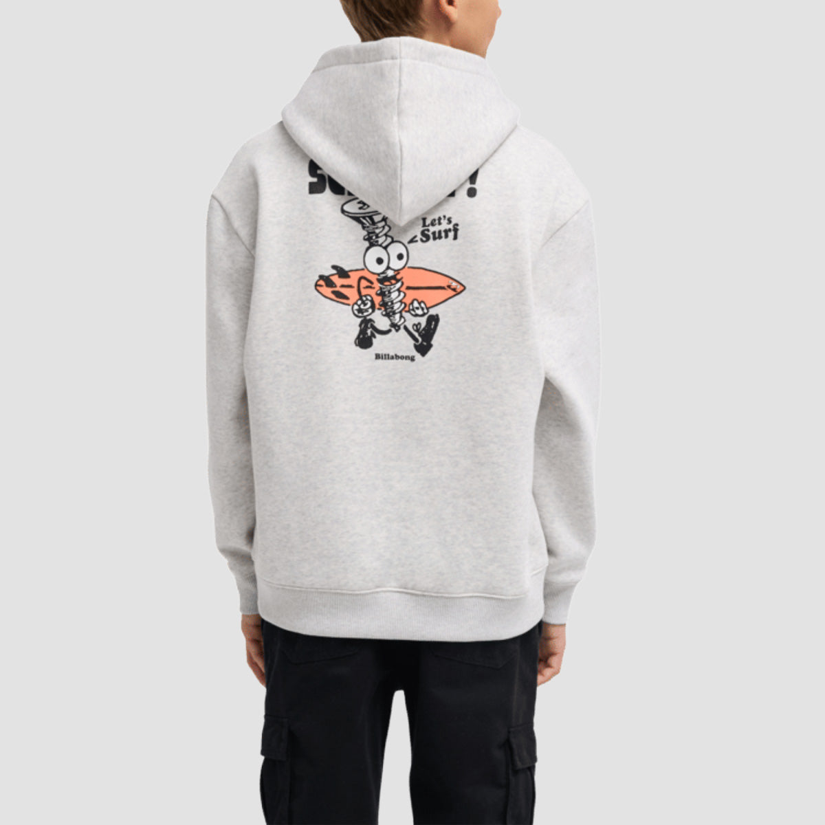 Billabong Foundation Pullover Hoodie Light Grey Heather - Kids