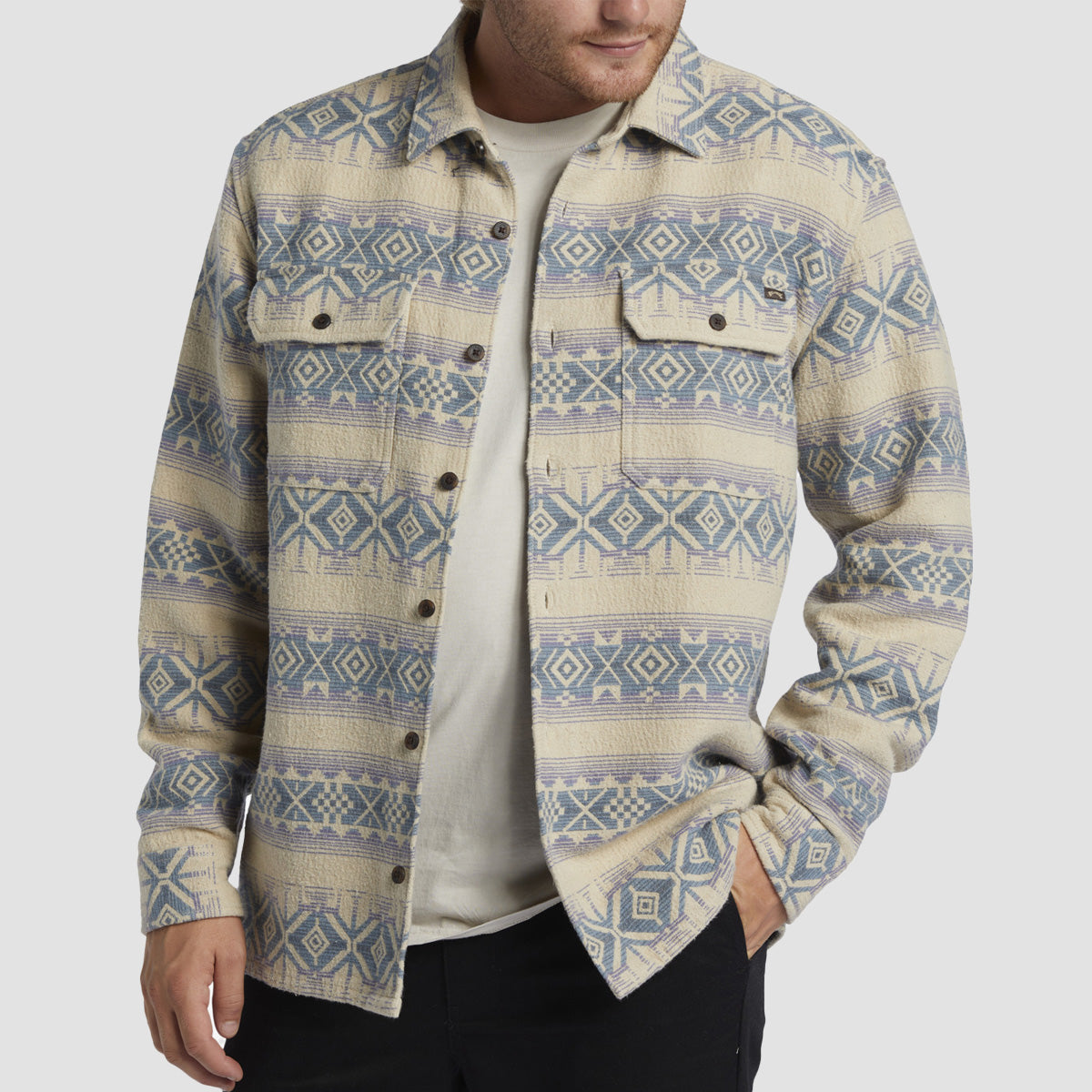 Billabong Offshore Jacquard Flannel Longsleeve Shirt Taupe