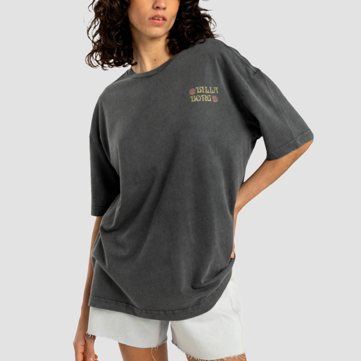 Billabong Out Until Dawn T-Shirt Off Black - Womens