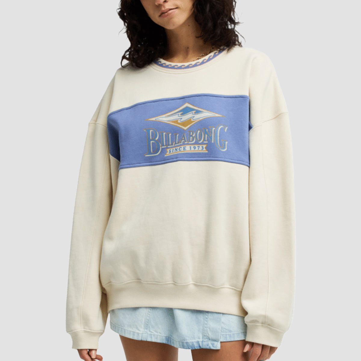 Billabong Point Break Crew Sweatshirt White Cap - Womens