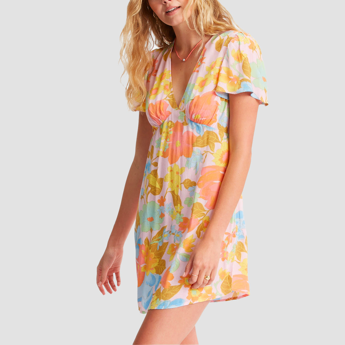 Billabong Short And Sweet Mini Dress Sorbet - Womens