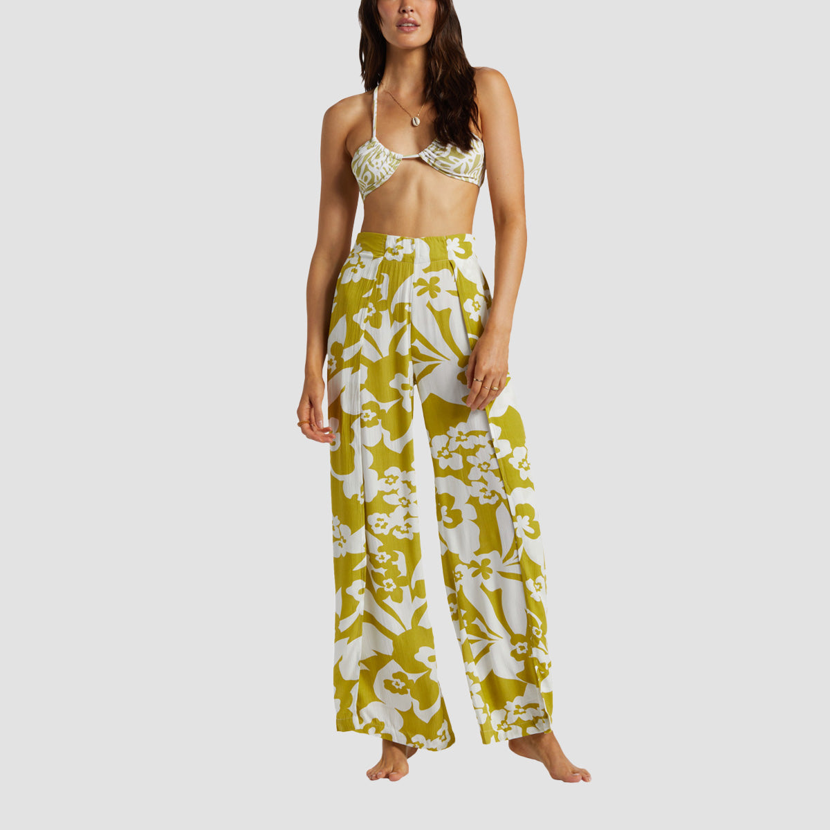 Billabong Split Spirit Beachy Trousers Moss Joy - Womens