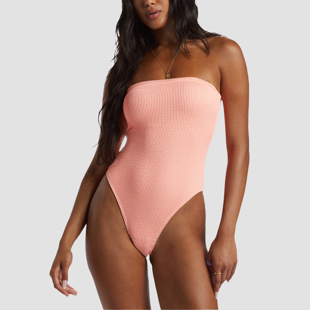 Billabong Summer High Tully One-Piece Swimsuit Peach Tart - Womens