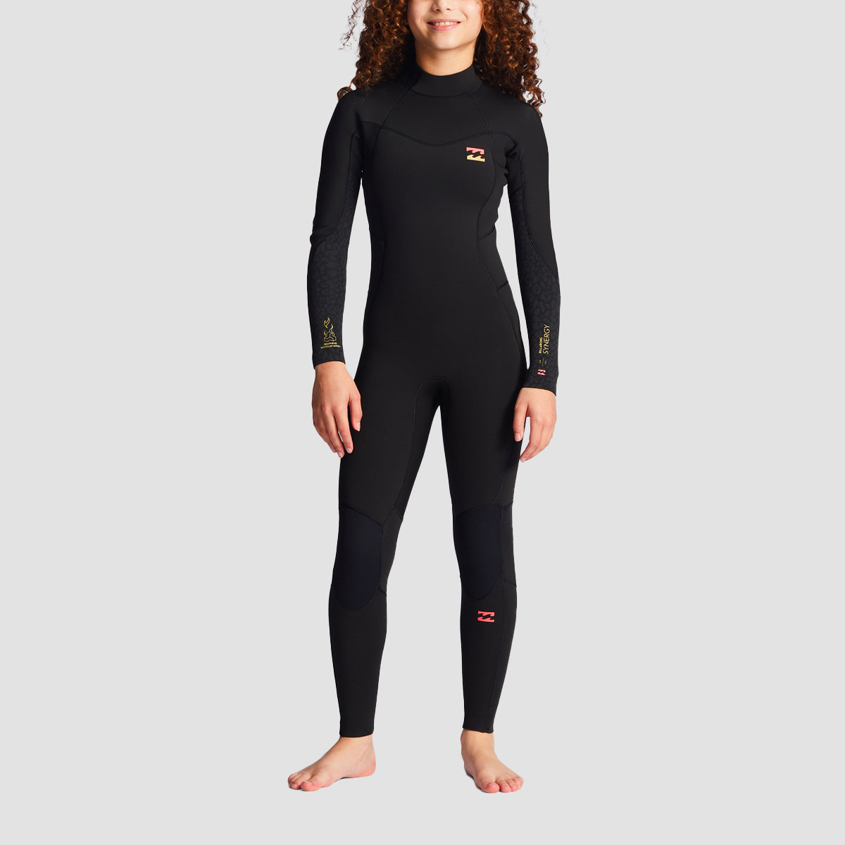 Billabong Synergy 3/2mm Back Zip Wetsuit Wild Black - Girls