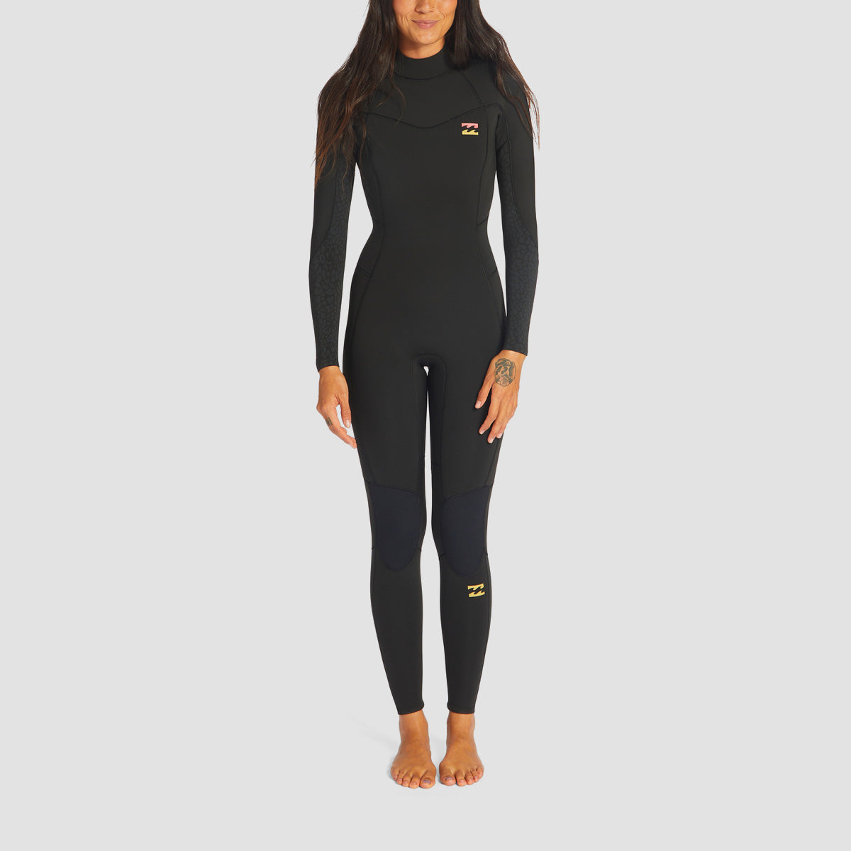 Billabong Synergy 3/2mm Back Zip Wetsuit Wild Black - Womens