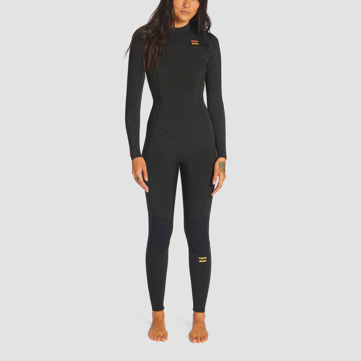 Billabong Synergy 3/2mm Chest Zip Wetsuit Wild Black - Womens