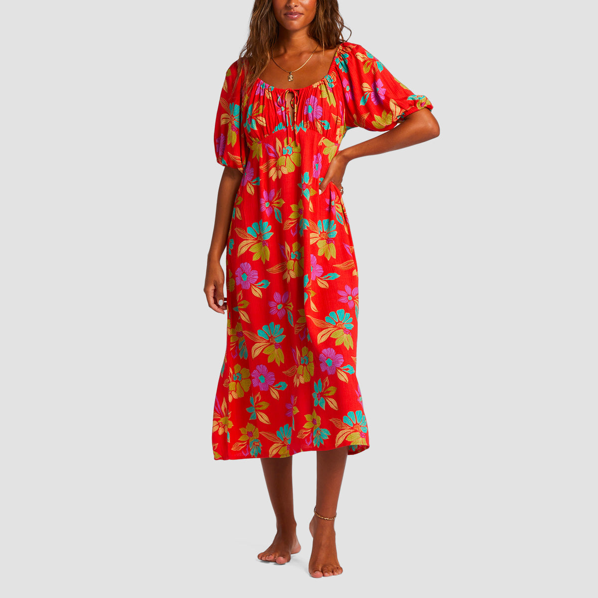 Billabong True Romance Dress Bright Poppy - Womens