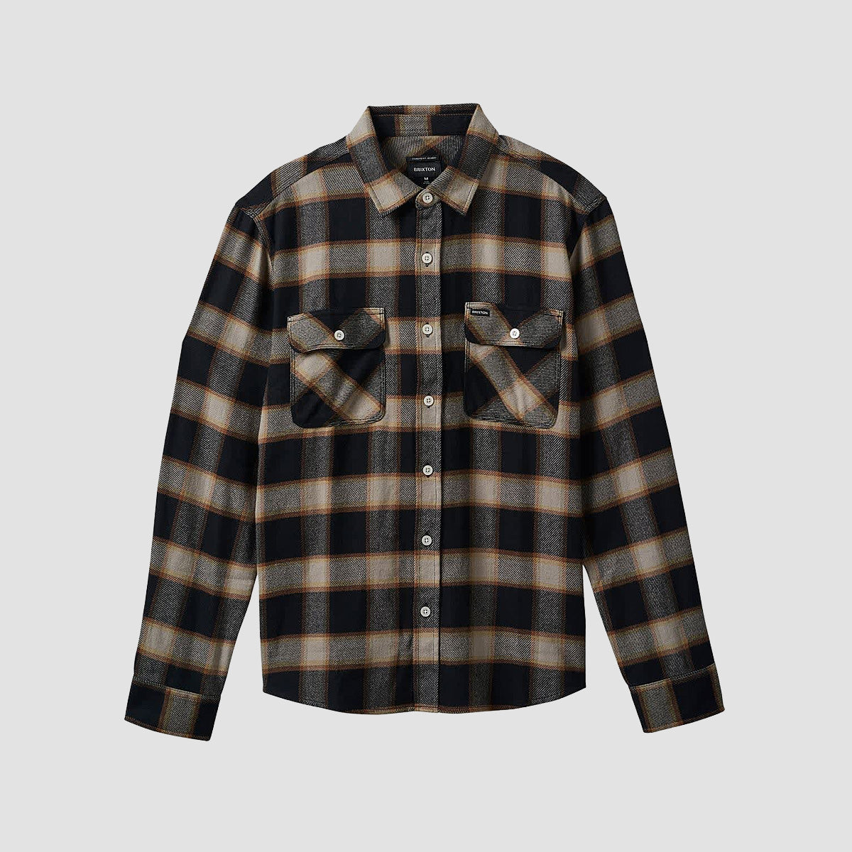 Brixton Bowery Flannel Longsleeve Shirt Black/Cream