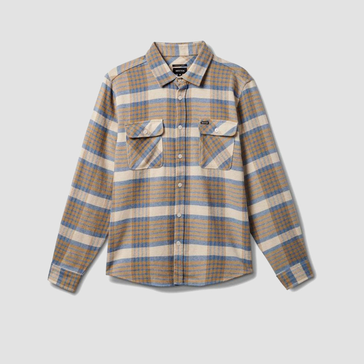 Brixton Bowery Longsleeve Flannel Shirt Whitecap/Sand/Pinecone Brown