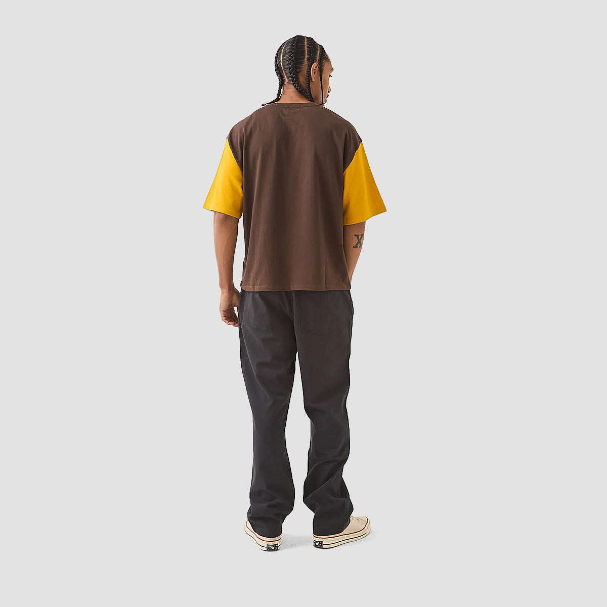 Brixton Boxy Baseball T-Shirt Walnut Brown/Golden Hour