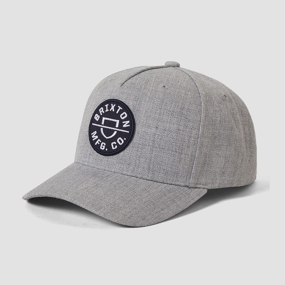 Brixton Crest C MP Snapback Cap Light Heather Grey/Light Heath