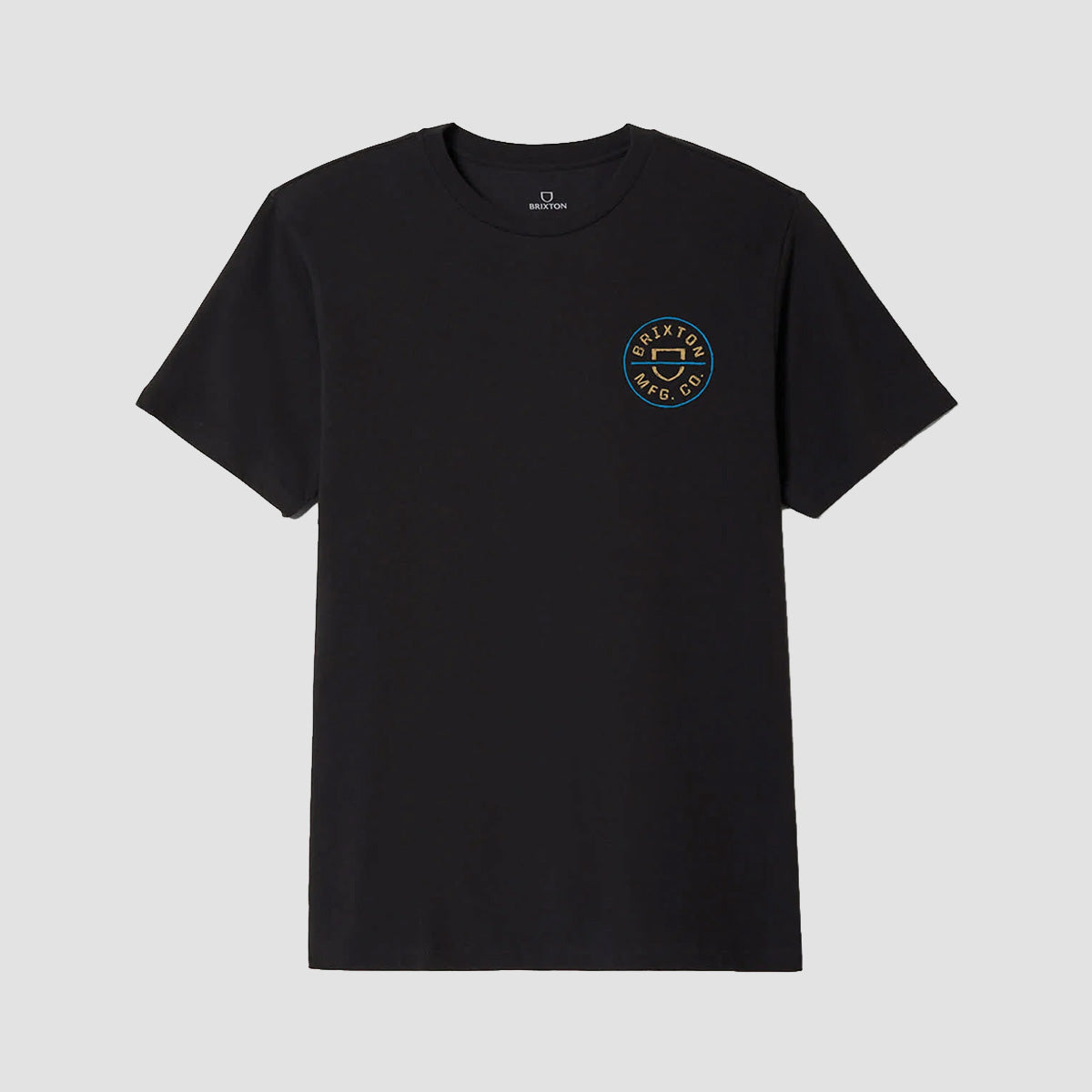 Brixton Crest II T-Shirt Black/Copper/Medium Blue