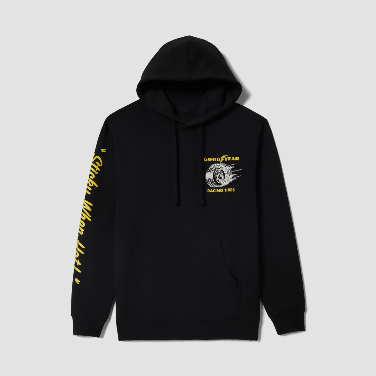 Brixton Goodyear Cheater Slick Pullover Hoodie Black
