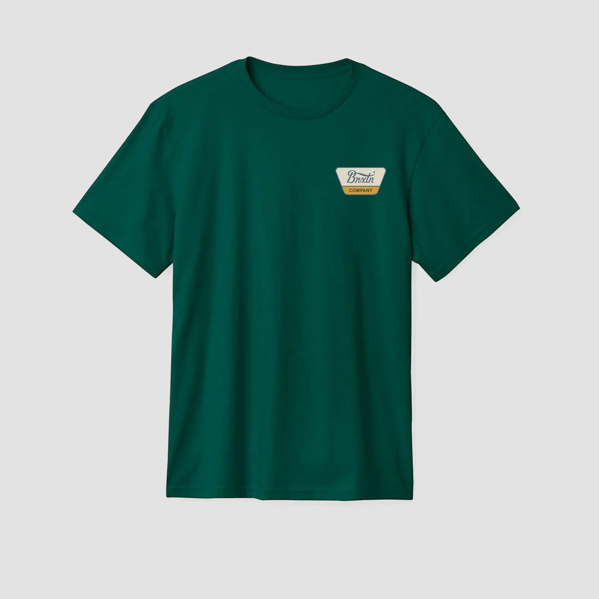 Brixton Linwood T-Shirt Deep Emerald/China Blue